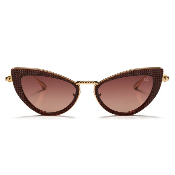 NEW VALENTINO SUNGLASSES GOLD RED WOMEN EYEWEAR VALENTINO VIII VLS-102C main image 3